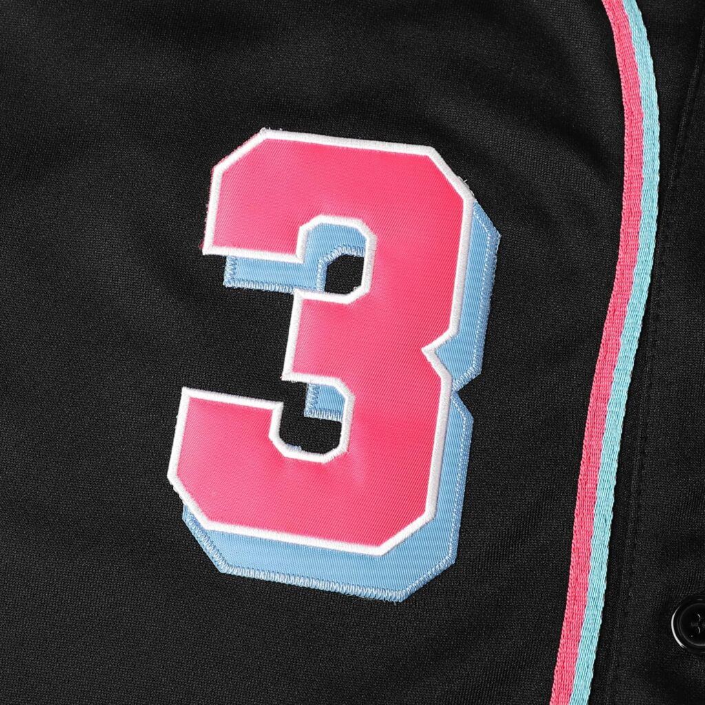 3 Pink Baseball Jersey for Men,90s Hip Hop Stitched Sports Fan Clothing for Party,White Black Blue S-3XL