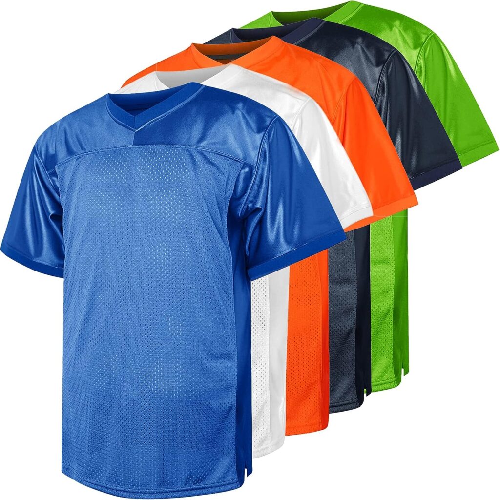 Blank Football Jersey,90s Hip Hop Sports Mesh Practice Plain Football Shirt(Blue, Medium) : Clothing, Shoes  Jewelry