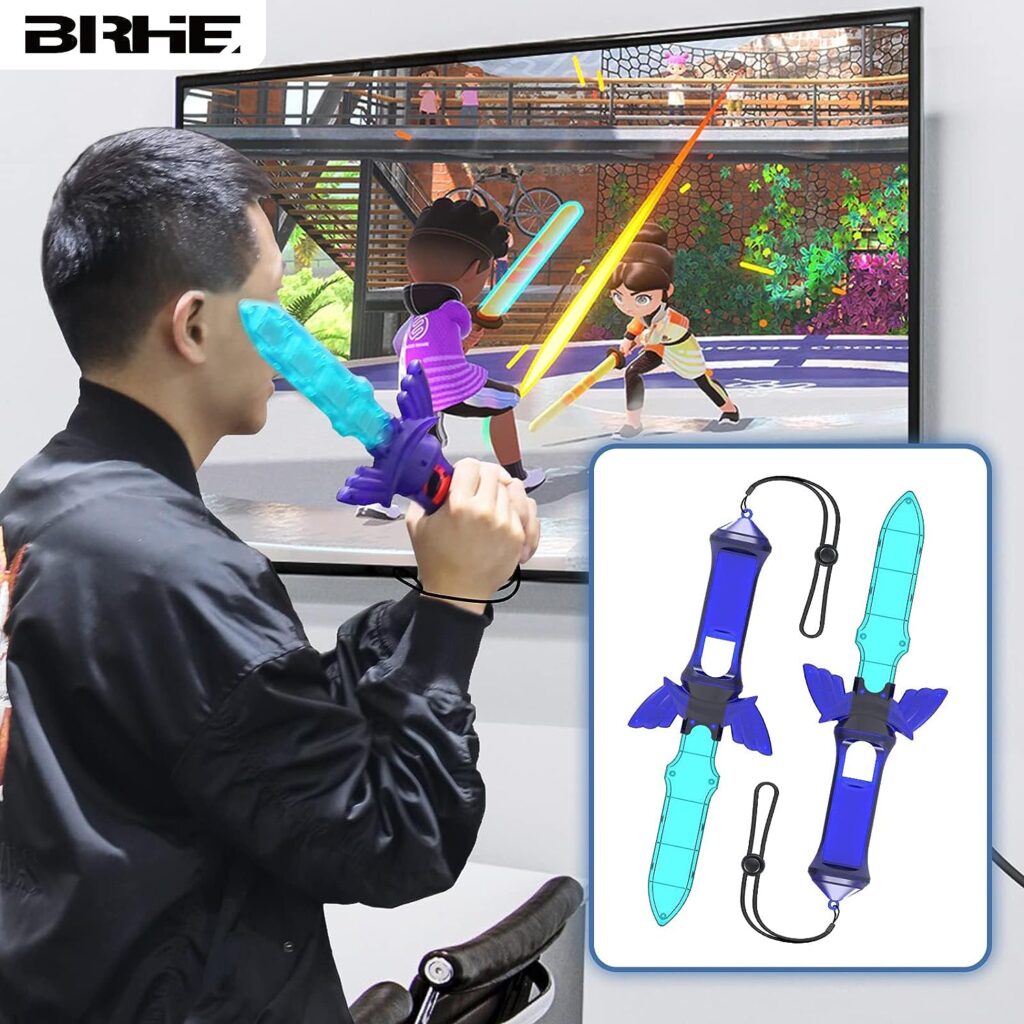 Bundle for Nintendo Switch Accessories,12 in 1 Switch Sports Accessories Bundle for Nintendo Switch Sports, Family Accessories Kit for Switch/OLED Sports Games:Golf Clubs,Tennis Rackets,Sword Grips,Just Dance,Etc.