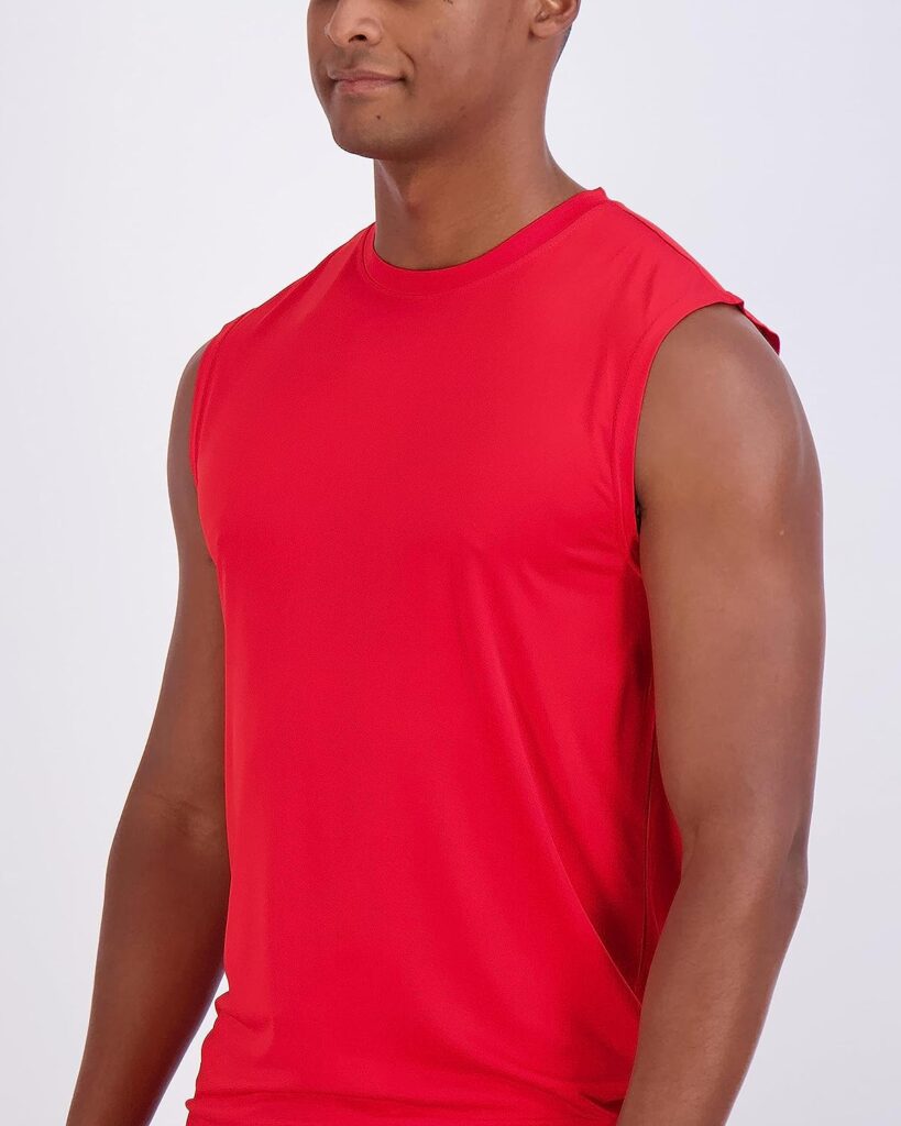 Real Essentials 3  5 Pack: Mens Dry-Fit Active Athletic Tech Tank Top - Regular and Big  Tall Sizes (S-5XLT)