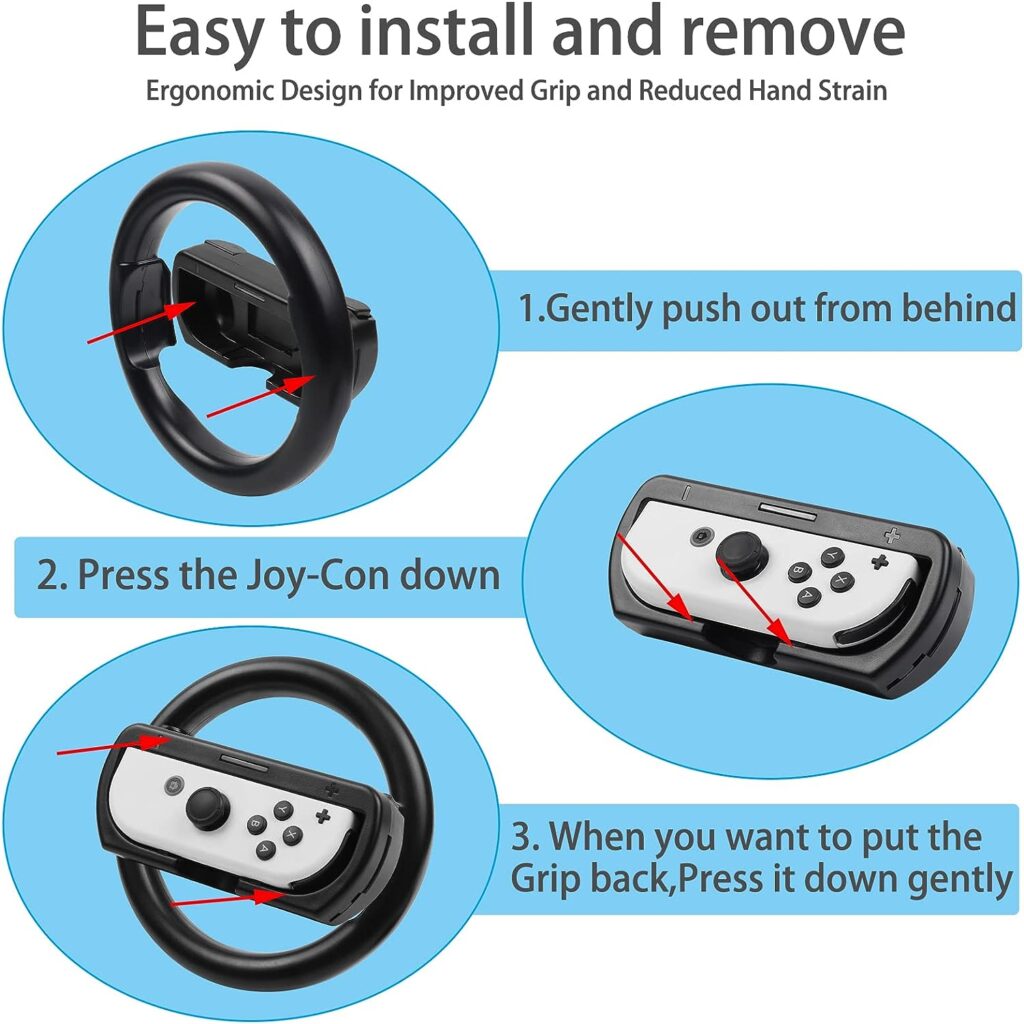 Switch Sports Accessories Bundle - 14 in 1 Family Accessories Bundle Pack for Nintendo Switch/Switch OLED with Tennis Rackets,Comfort Grips Golf Clubs,Swords,Steering Wheel,Wrist Bands and Leg Strap