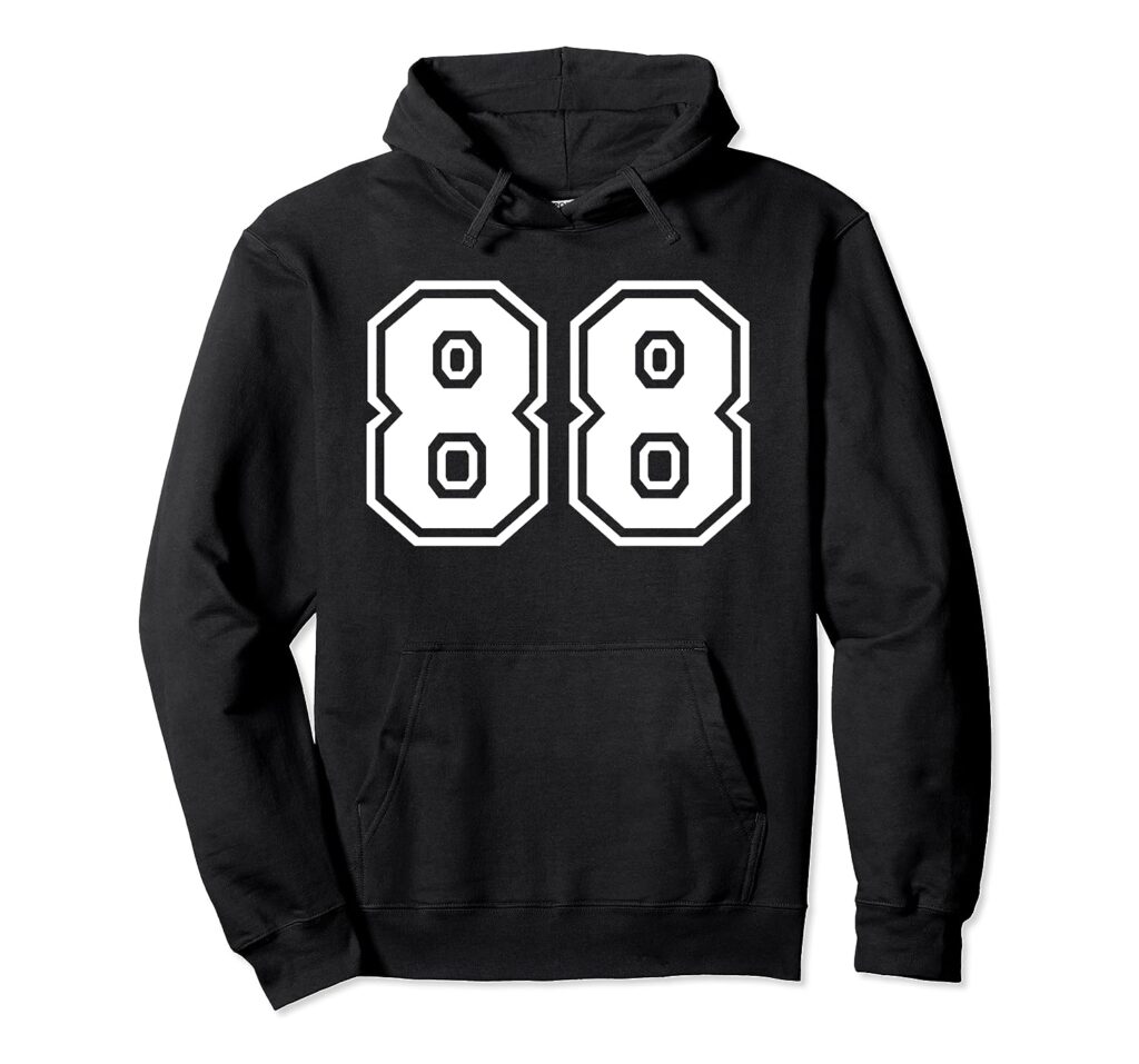 Team Jersey Number #88 Sports Gift Pullover Hoodie
